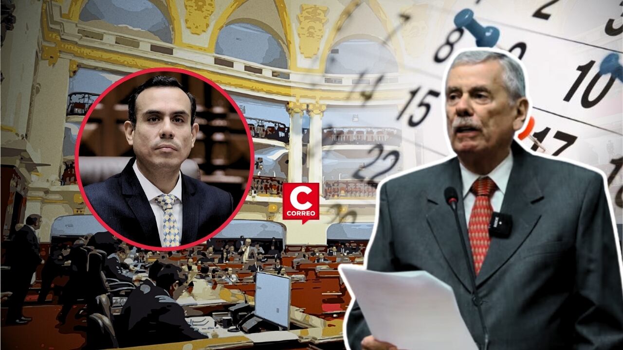 Pleno contra Jerí sin fecha definida por remodelación del hemiciclo y 52 firmas inválidas según Rospigliosi. Composición: Diario Correo.