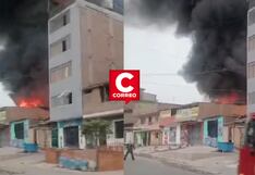 Incendio en Villa María del Triunfo movilizó a 12 unidades de bomberos y obligó evacuación de vecinos