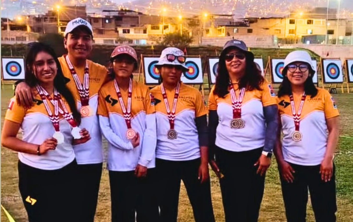 Arequipa sumó nueve medallas en el Campeonato Nacional de Tiro con Arco. Foto: Archery School AQP.