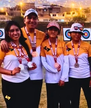 Arequipa sumó nueve medallas en el Campeonato Nacional de Tiro con Arco. Foto: Archery School AQP.