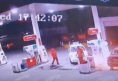 Cámaras captaron cómo inició el incendio en un grifo de Arequipa que dejó dos autos calcinados (VIDEO)