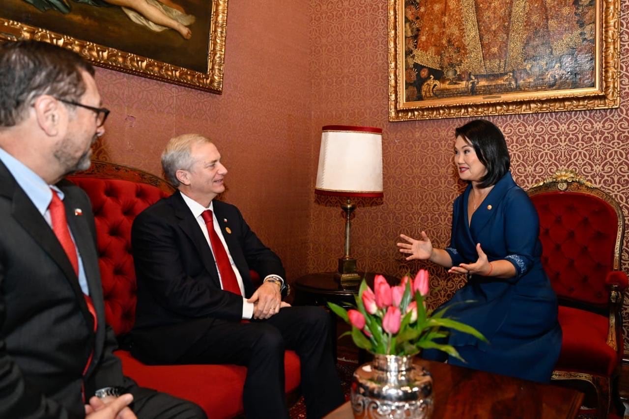 José Antonio Kast revela detalles de su reunión con Keiko Fujimori y ofrece apoyo ante el Fenómeno El Niño. Foto: Cancillería del Perú.