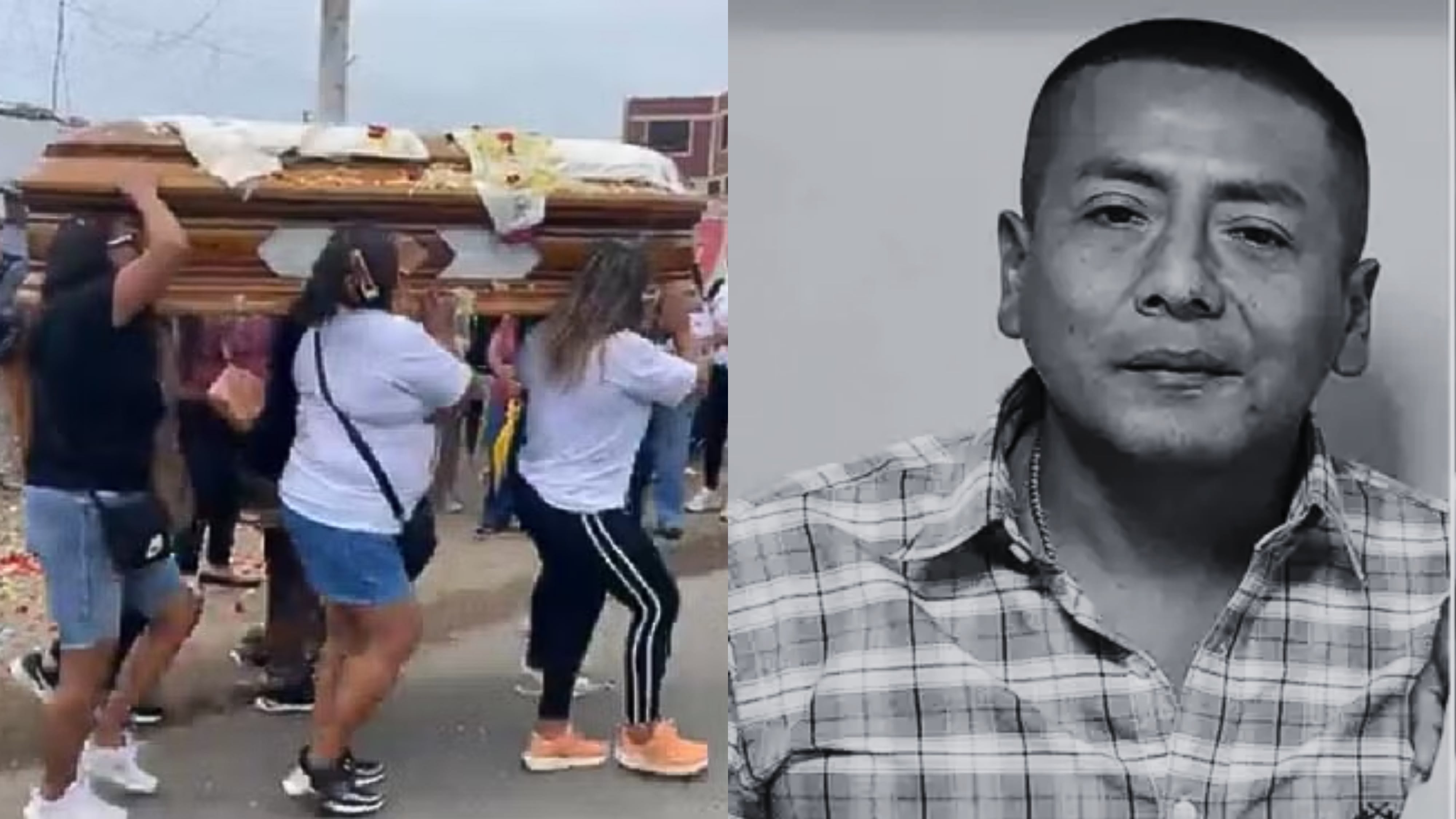 Huacho: masivo adiós al director de centro de rehabilitación asesinado durante fuga de dos internos. Composición: Diario Correo.