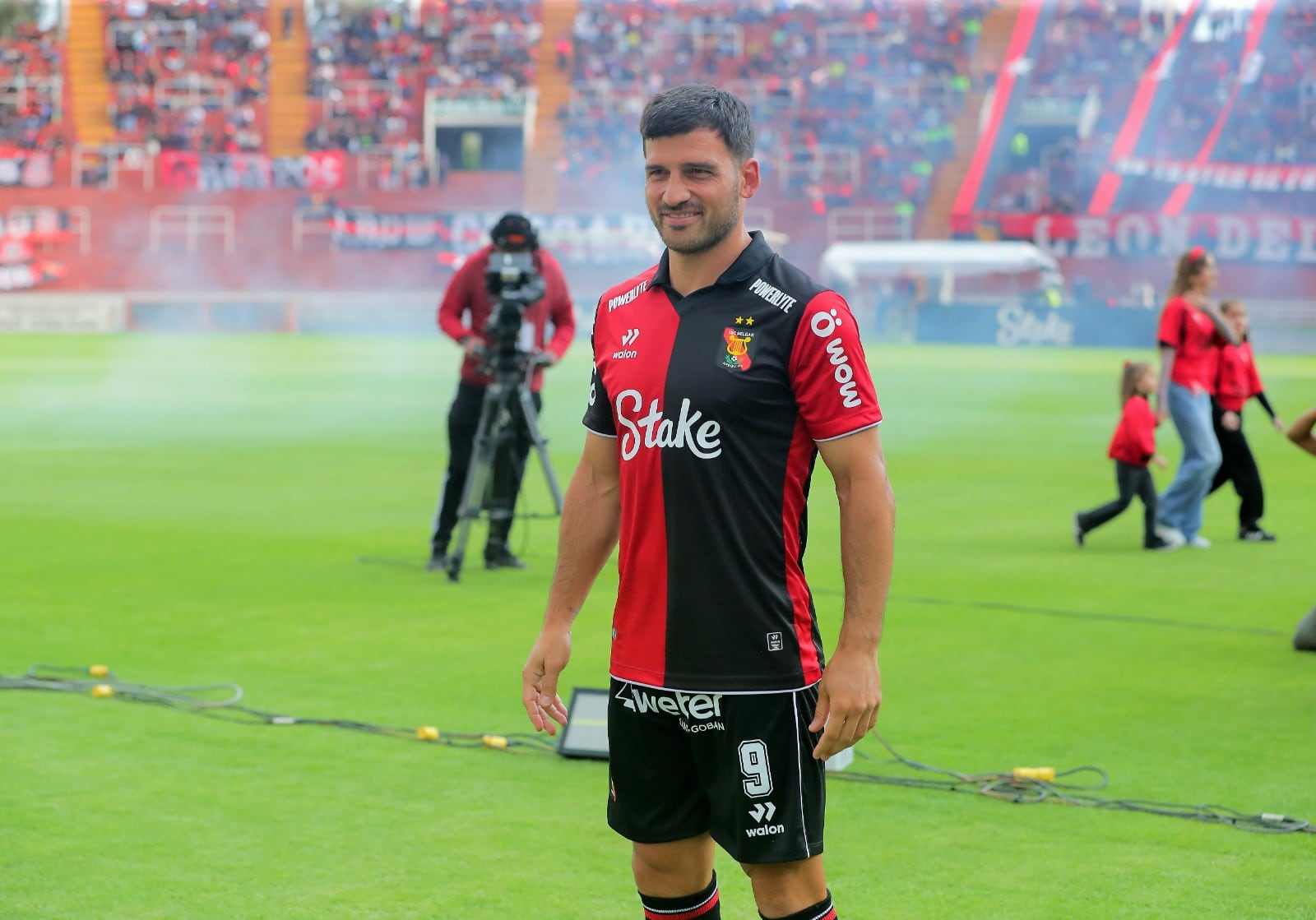 Bernardo Cuesta en la Tarde Rojinegra 2026 del FBC Melgar, en el estadio de la UNSA. (Foto: Omar Cruz/@photo.gec)