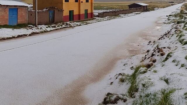 ​Nieve y tormenta eléctrica en zonas altas de Arequipa