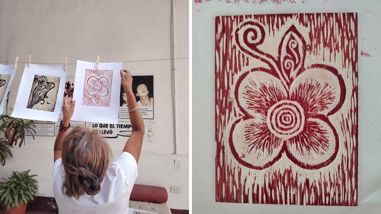 La muestra reúne grabados creados por artistas y participantes de un taller de mediación cultural que utiliza el arte como herramienta para generar conciencia sobre la endometriosis, una enfermedad aún poco diagnosticada y comprendida.