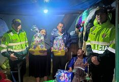 Huánuco: policías llevan ayuda a familia de extrema pobreza y con discapacidad