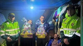 Huánuco: policías llevan ayuda a familia de extrema pobreza y con discapacidad