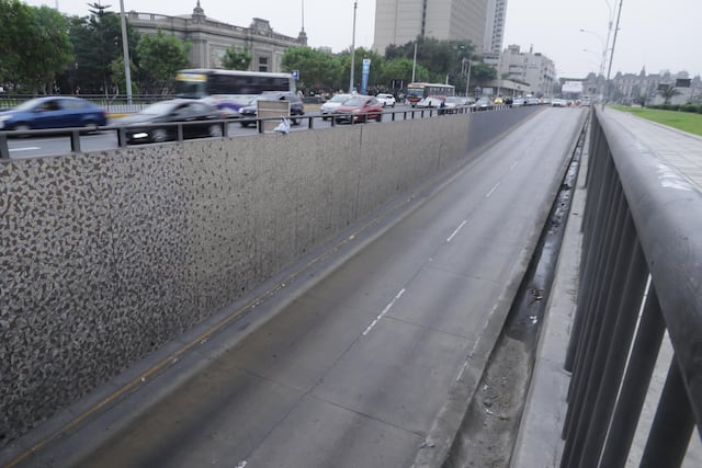 Así se ve el cierre del paso a desnivel de la Vía Expresa por obras de la Línea 2 del Metro (Fotos: Hugo Pérez/GEC)