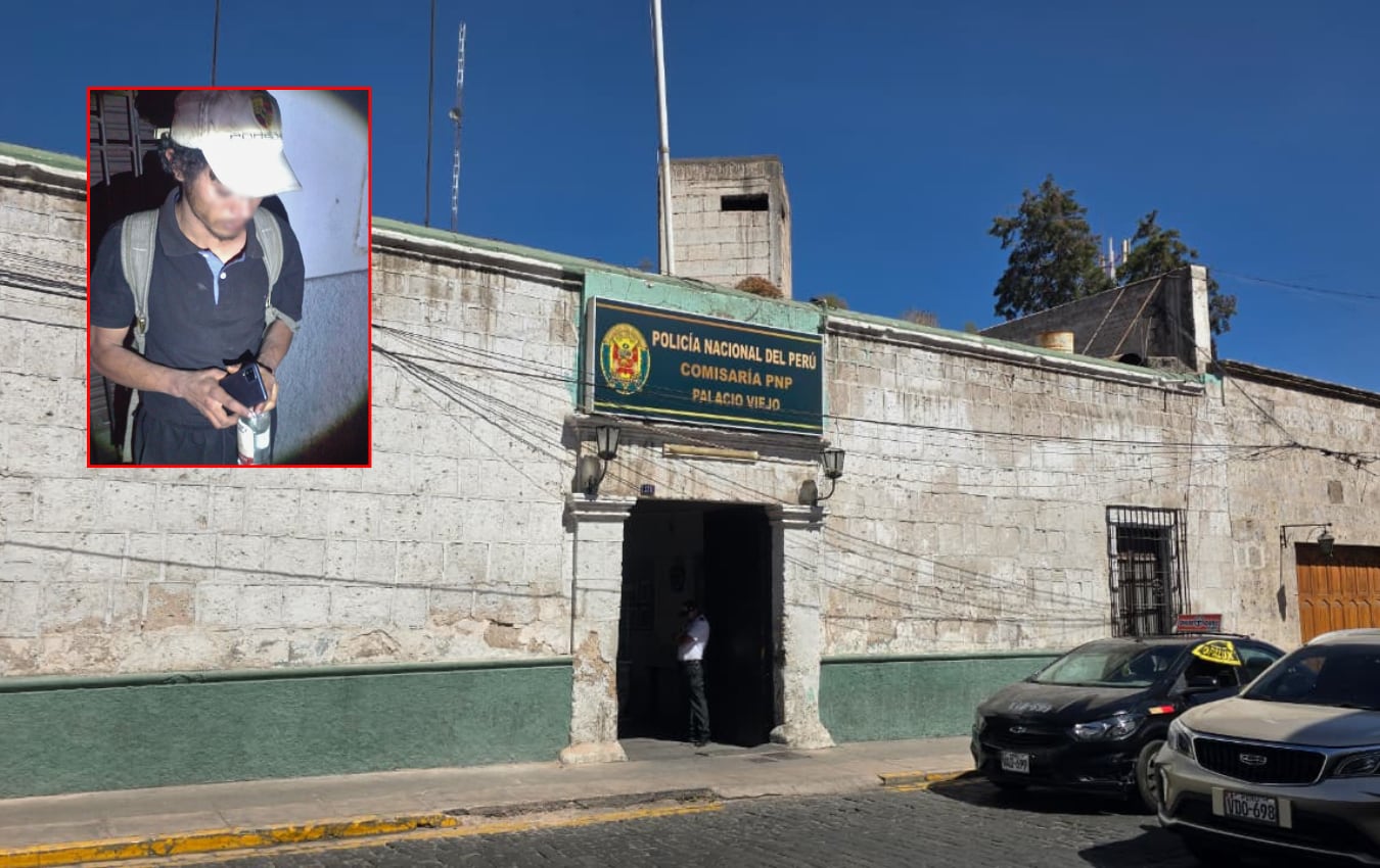Intervienen a extranjero por presunto hurto de celular a un taxista en el Cercado de Arequipa. Foto: GEC.