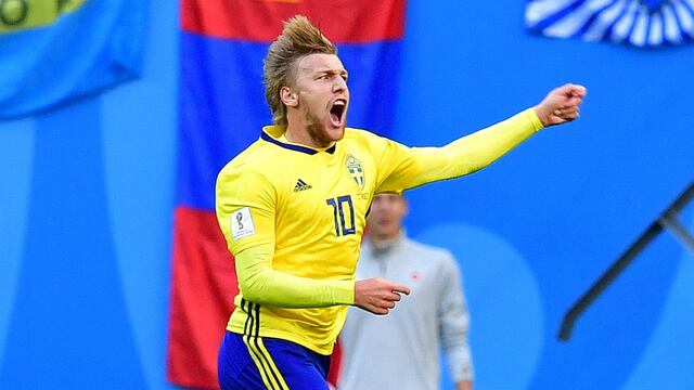 Emil Forsberg clasificó a Suecia hasta cuartos de final con impensado gol (VIDEO)