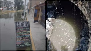 Ica: colapso de desagüe inunda la urbanización San Joaquín y afecta restaurante