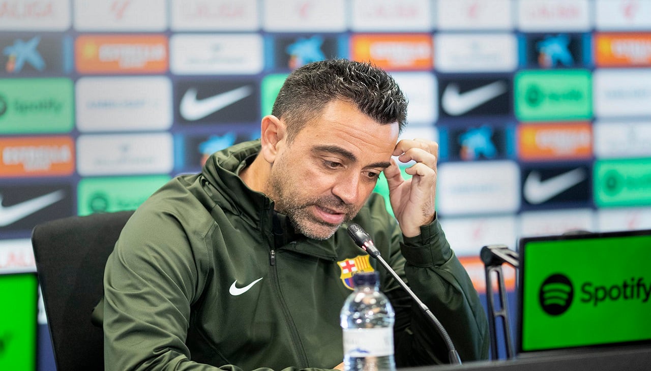 Xavi Hernández, dirigirá este domingo en Sevilla su último partido como entrenador del equipo azulgrana. (Foto: EFE/Marta Pérez)