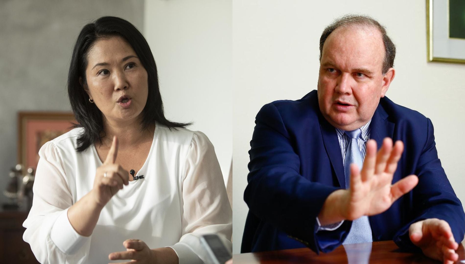 Keiko Fujimori y Rafael López Aliaga, quienes lideran las encuestas, han confirmado su participación. (Fotos: GEC)