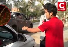 Mecánico se sube a auto en movimiento para evitar robo en Puente Piedra (VIDEO)
