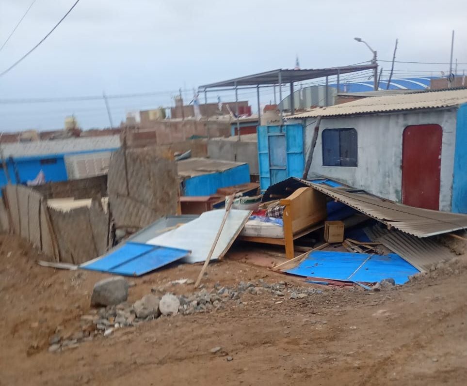 En Ite reportaron la caída de estructuras de viviendas. (Foto: Difusión)