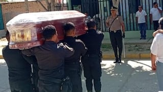 Piura: Amigos y colegas dieron el último adiós a policía asesinado a balazos
