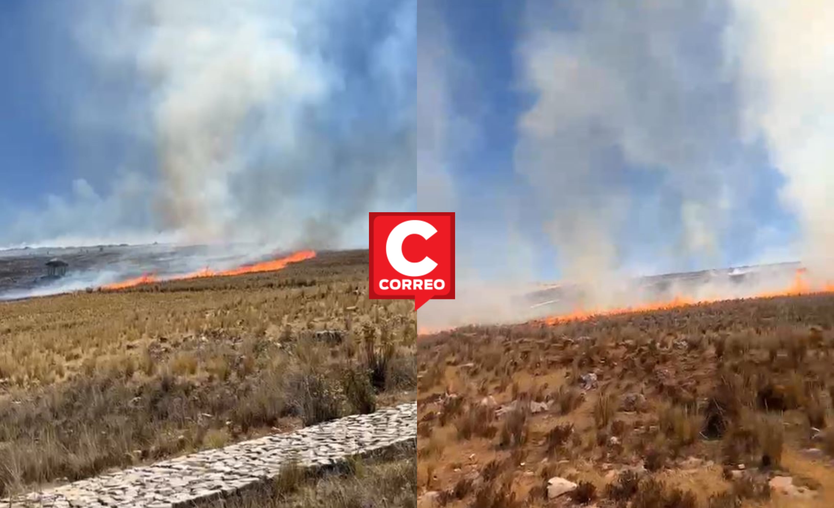 Incendios forestales no paran en Junín y esta vez fuego amenaza a Tunanmarca en Jauja