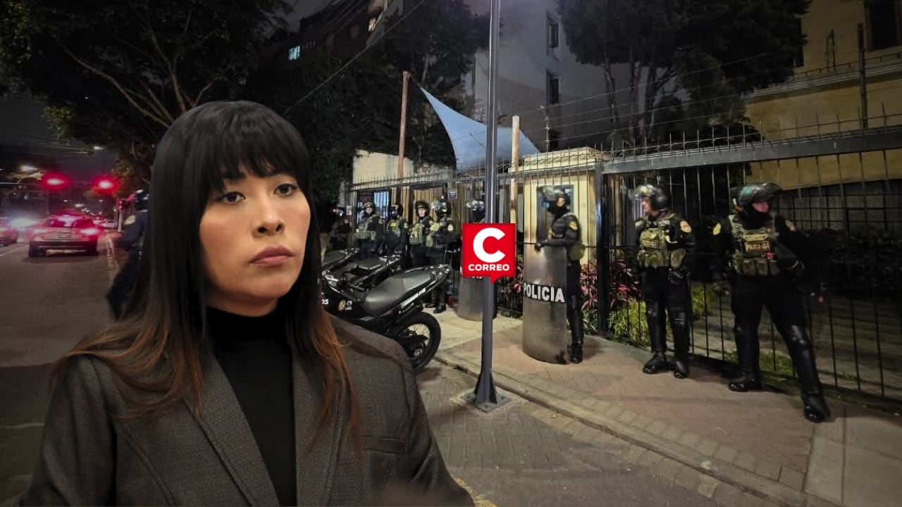 Betsy Chávez: PNP refuerza vigilancia en Embajada de México ante riesgo de fuga en Navidad. Composición: Diario Correo.