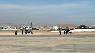 Dos aviones F-16 de la Fuerza Aérea de Estados Unidos llegaron a Lima para festival aéreo de la FAP (VIDEO)