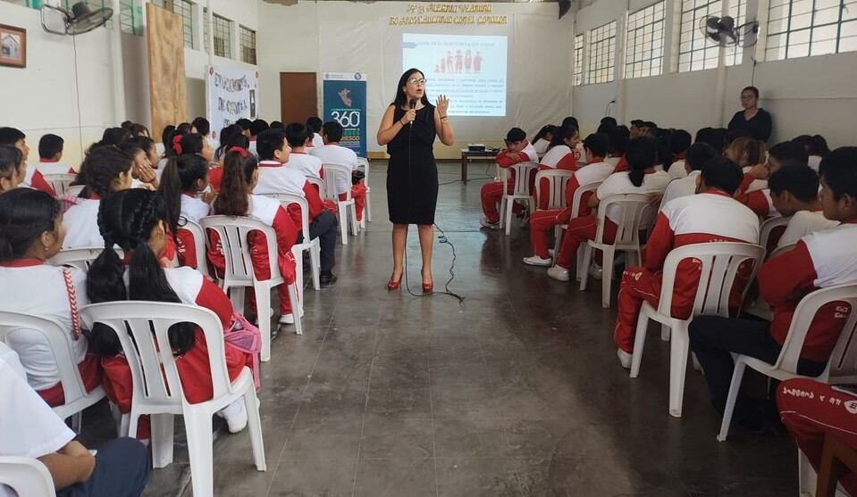 Alumnos del cuarto de secundaria fueron quienes recibieron dichas charlas por parte de la Fiscalía Penal