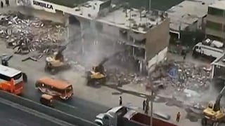 Puente Piedra: Demuelen viviendas para habilitar vía auxiliar de la Panamericana Norte