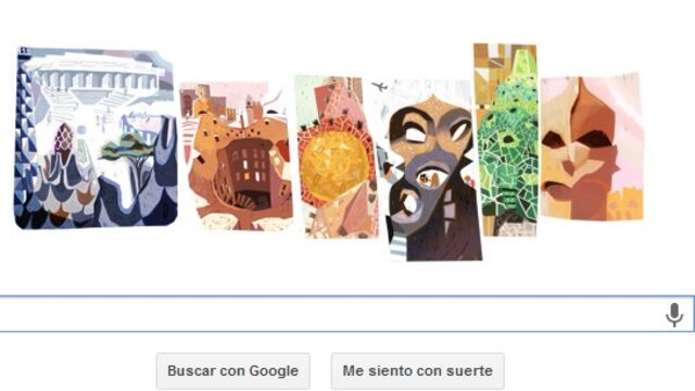 Google rinde homenaje a Antoni Gaudí con 'Doodle'