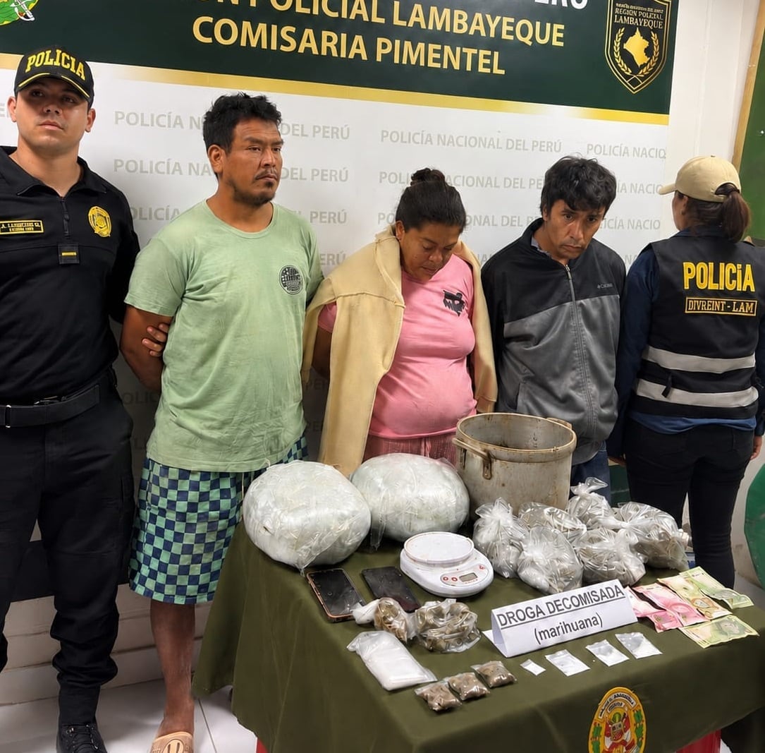 Sujetos serán procesados por tráfico ilícito de drogas.