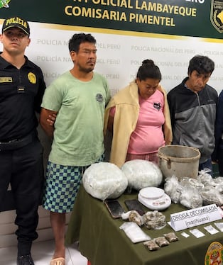 Sujetos serán procesados por tráfico ilícito de drogas.
