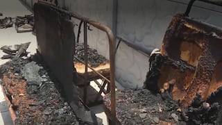 Extorsionadores incendian combi de transporte público en Chorrillos durante la madrugada