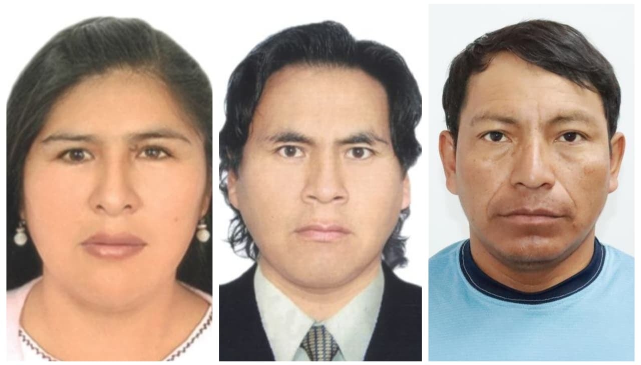 candidatos Tomasa Huisa Suclle, Guido Ricardo Ramos Paredes y Mauro Hancco Surco. Foto: JNE