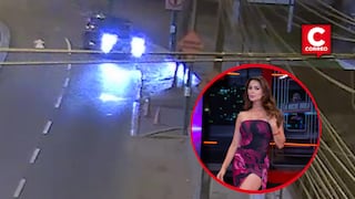 El preciso momento en que Laura Spoya pierde el control y choca su auto (VIDEO)