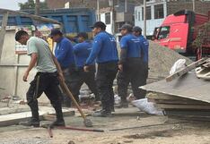 Desalojan viviendas informales construidas en plena vía pública en SMP