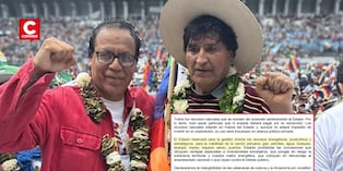 Roberto Sánchez junto a Evo Morales