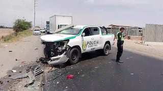 Pisco: brutal choque entre auto y patrullero policial en la vía Los Libertadores deja a menor herida