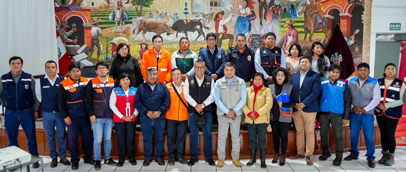 Reunión en Municipalidad Provincial de Arequipa por lluvias. Foto: Difusión.