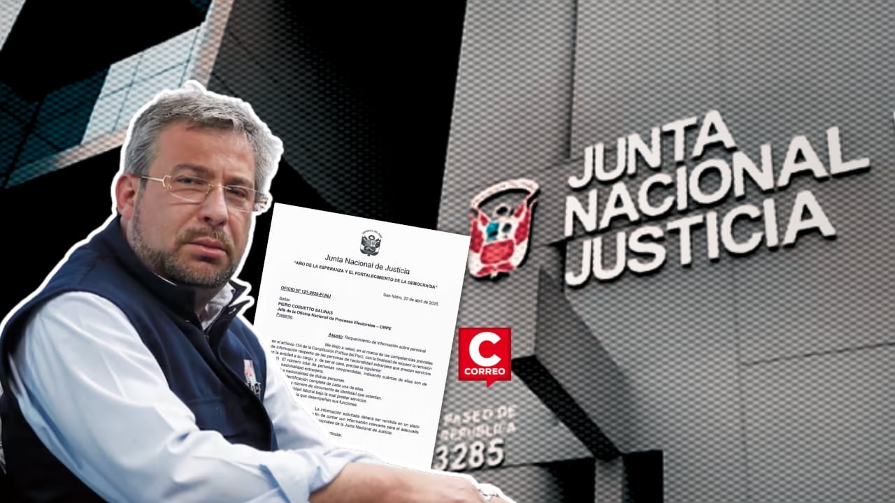 JNJ solicitó informe para identificar al personal extranjero de la ONPE días antes de salida de Corvetto. Composición: Diario Correo.