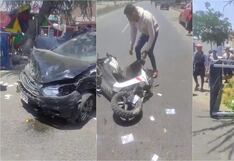 Ica: cuádruple choque en la carretera panamericana sur deja una joven herida