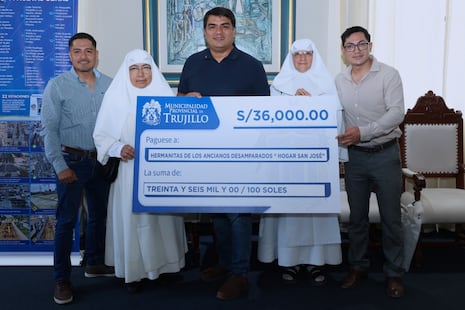 Municipalidad de Trujillo entregó S/ 36 mil al asilo de ancianos “San José”