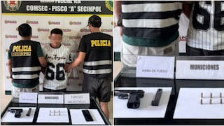 Pisco: detienen a alias “Muñeco de San Clemente” con pistola y municiones