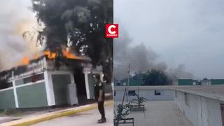 Controlan incendio en la Escuela de la Policía Nacional en Puente Piedra