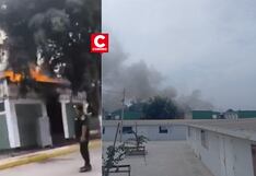 Controlan incendio en la Escuela de la Policía Nacional en Puente Piedra