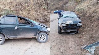 Chincha: despiste y volcadura de auto deja tres heridos en la zona altoandina