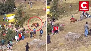 Toro se escapa del ruedo y cornea a dos personas, en Huancavelica