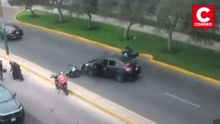 Conductor embistió a ladrones que minutos antes intentaron asaltarlo en Surco