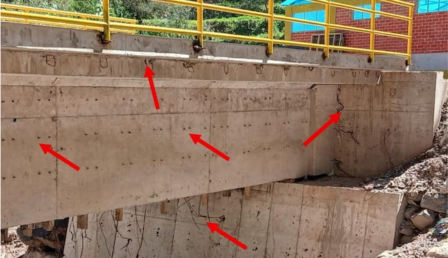 Ejecución del puente en el distrito de Toro, La Unión. Foto: Contraloría.