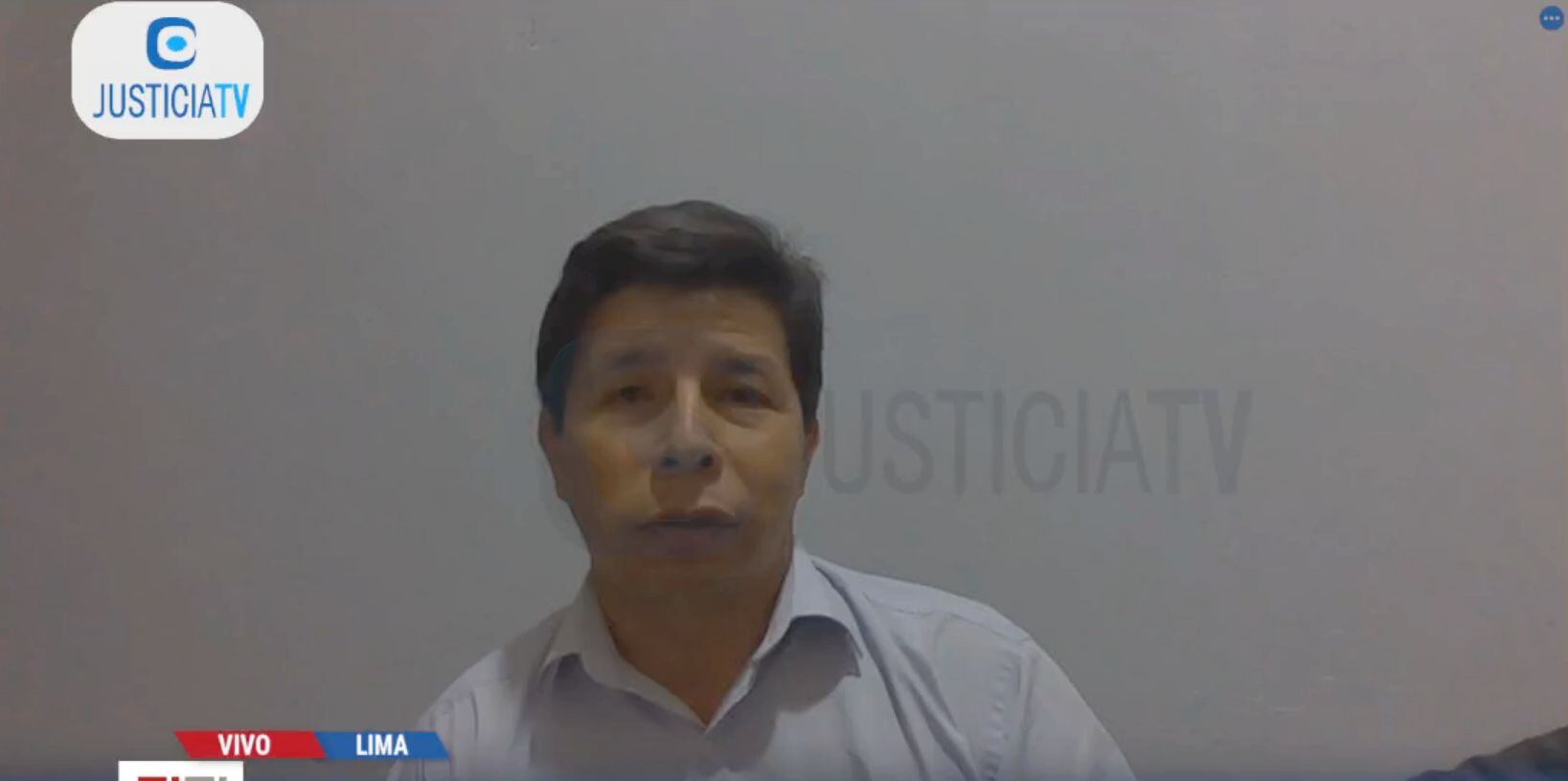El expresidente Pedro Castillo se encuentra preso en el penal de Barbadillo por el golpe de Estado . (Justicia TV)