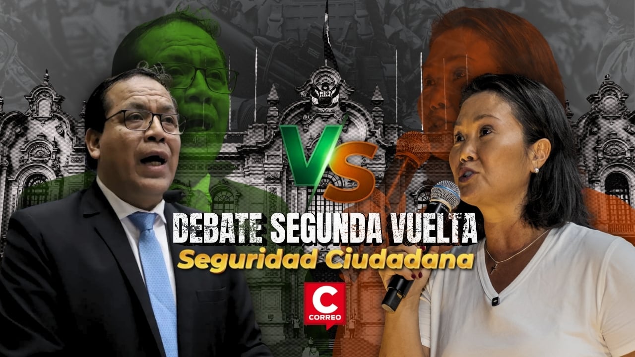 Debate 2026: Roberto Sánchez llama a Keiko Fujimori “señora del caos” y la reta a derogar las “leyes procrimen”. Composición: Diario Correo.