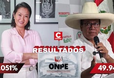 ONPE al 98.593 %: Keiko Fujimori se mantiene al frente con 50.051 %, mientras Roberto Sánchez registra 49.949 %