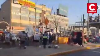 Enfrentamiento entre falsos barristas de Universitario y Sporting Cristal deja destrozos en Ate (VIDEO)